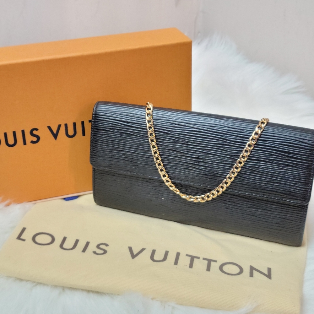 Authentic Louis Vuitton epi black wallet